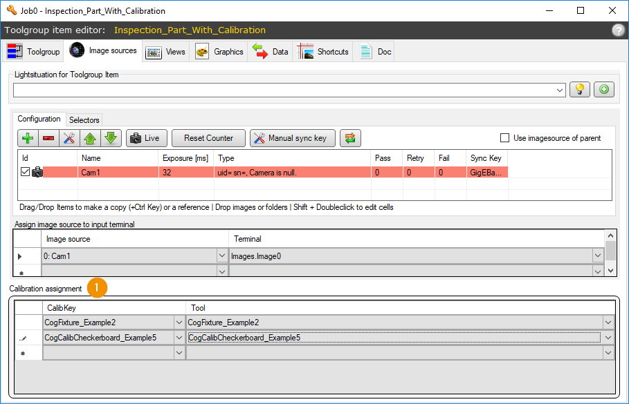 Assign calibration key to ToolgroupItem