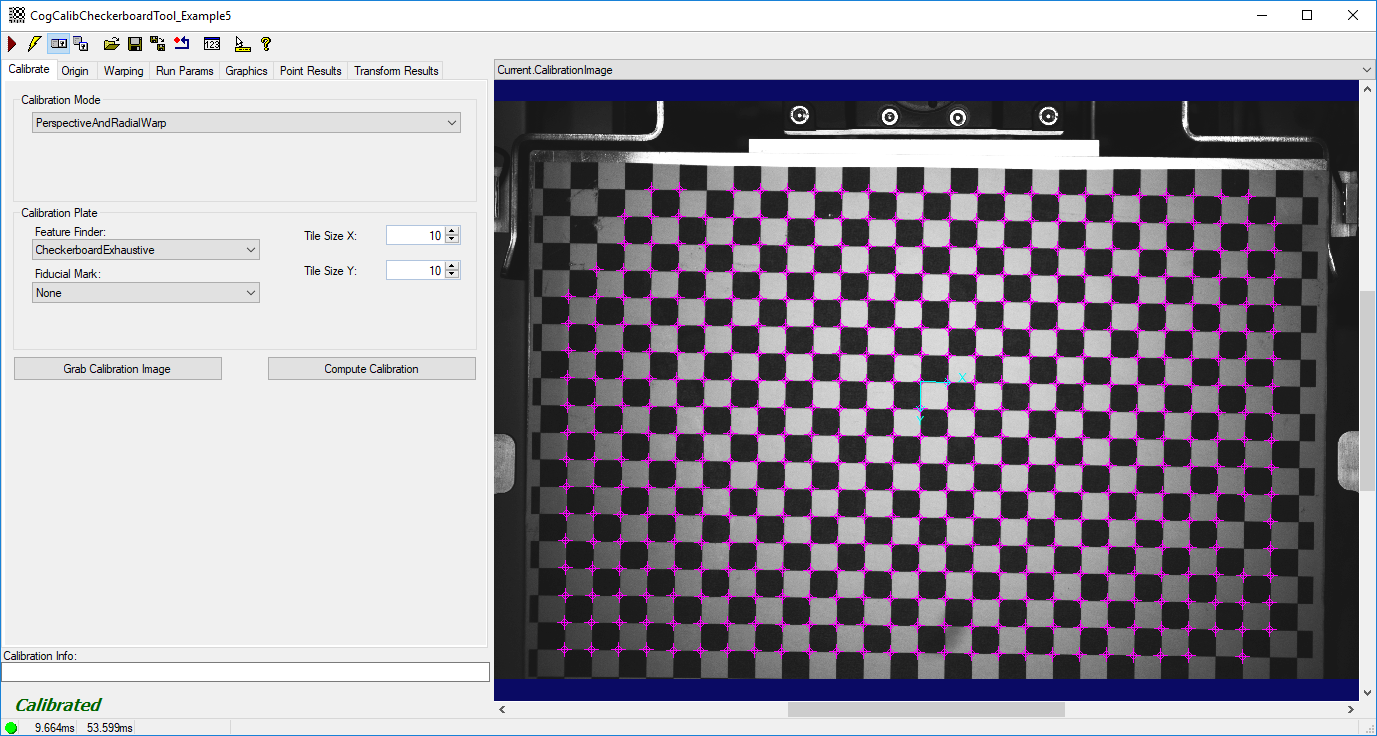 Image of checkerboard pattern before calibration