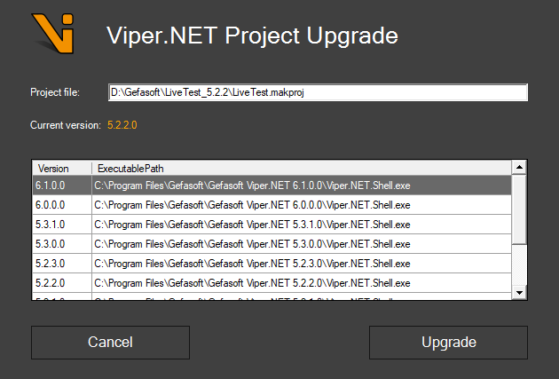 Projektupgrade