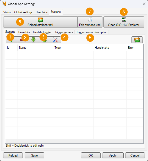 Tabs des Stationseditor